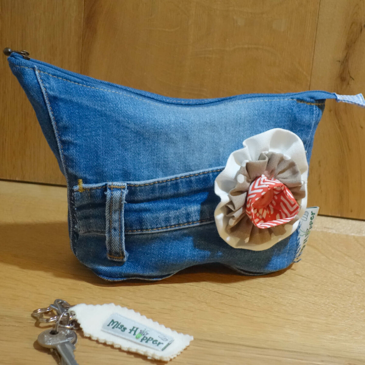 Upcycling Clutch / Utensilientasche Jeans